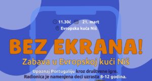 Učenje kroz igru bez ekrana: radionica za decu u Evropskoj kući Niš Bez ekrana!