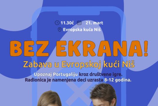 Učenje kroz igru bez ekrana: radionica za decu u Evropskoj kući Niš Bez ekrana!