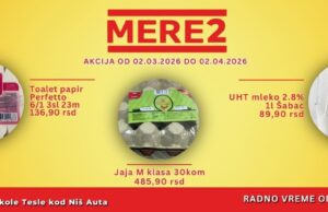 MERE 2 akcija od 02.03.2026 do 02.04.2026 Mere 2 akcija 02.03.2026 - 02.04.2026