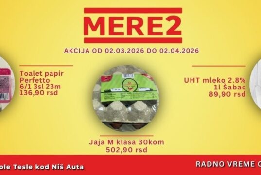 MERE 2 akcija od 02.03.2026 do 02.04.2026 Mere 2 akcija od 02.03.2026 do 02.04.2026