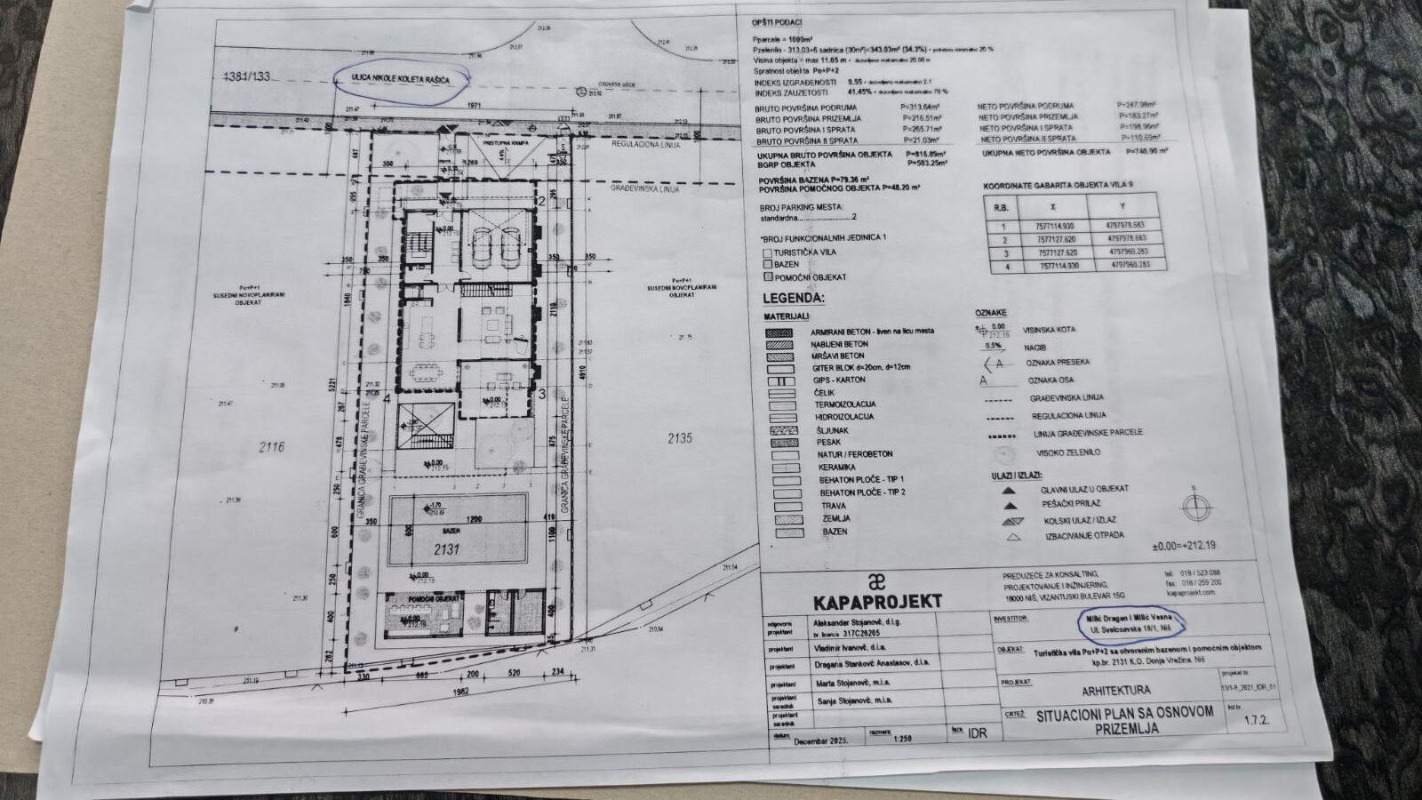 Projekat objekta i bazena