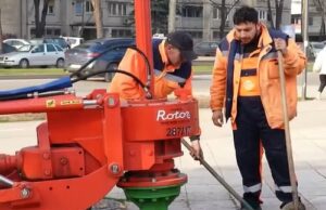 Specijalnom mašinom uklonjeni panjevi na više lokacija u gradu, priprema za sadnju novih stabala Uklanjanje panjeva