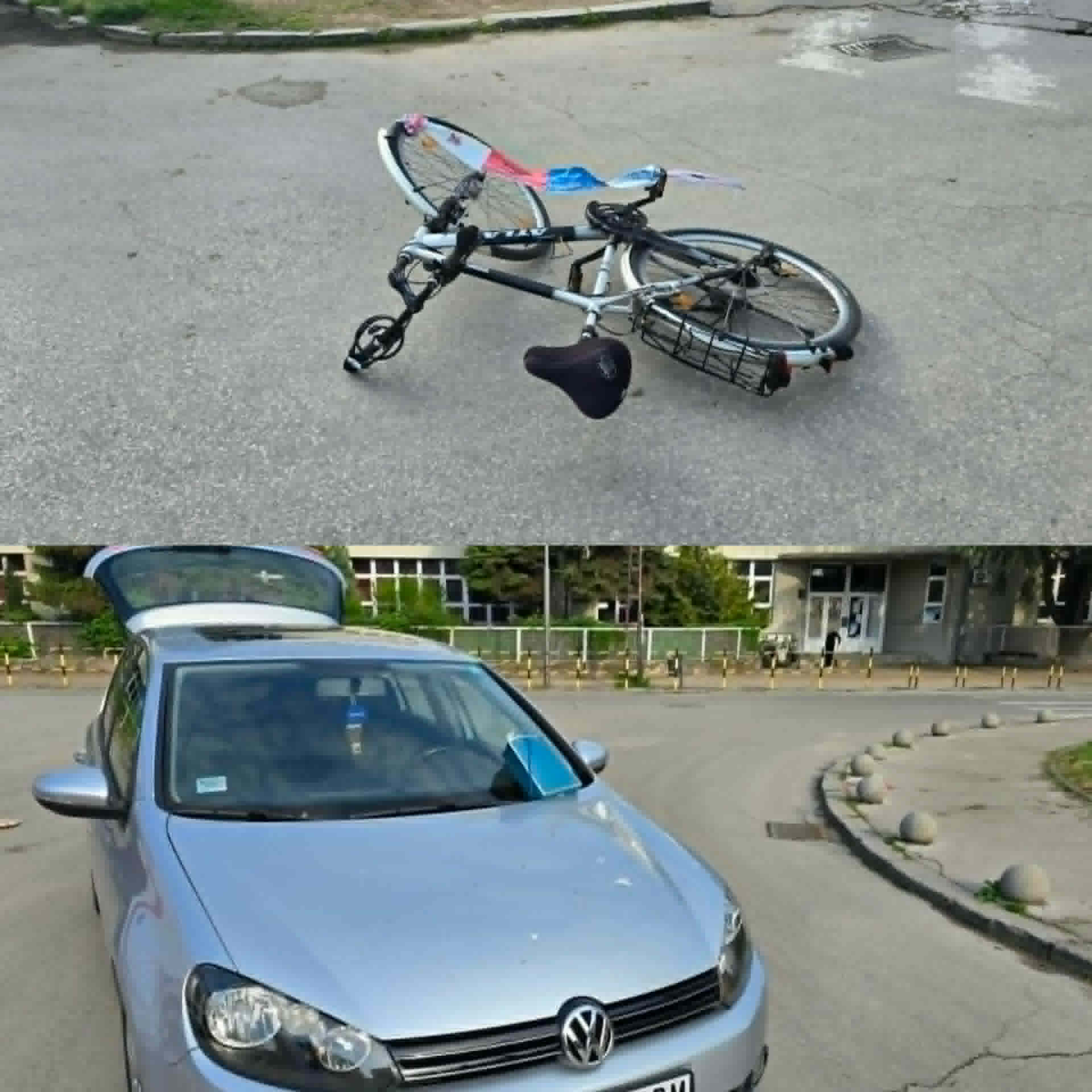 Automobil Volkswagen i bicikl