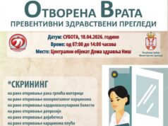 Besplatni preventivni pregledi u Domu zdravlja Niš i ove subote Besplatni preventivni pregledi u Domu zdravlja Niš