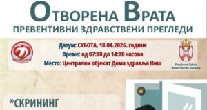 Besplatni preventivni pregledi u Domu zdravlja Niš i ove subote Besplatni preventivni pregledi u Domu zdravlja Niš