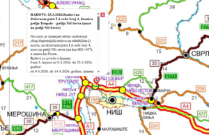Treća faza radova kod petlje „Niš-sever”: zatvoren most, izmene režima saobraćaja do 25. aprila Niš-sever