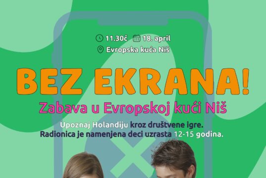 Bez ekrana do boljeg fokusa: radionica „Dolina vetrenjača” za decu u Evropskoj kući Niš Serijala Bez ekrana zabava u Evropskoj kući Niš