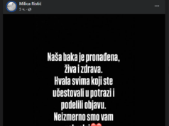 Nakon dva dana potrage pronađena 80-godišnja Stanimirka iz Niša