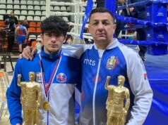 Održan međunarodni turnir u Nišu, omladinac domaćina proglašen za najboljeg boksera Danilo Šćepanović sa trenerom