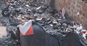 Potpuno izgoreli kontejneri kod Starog groblja Potpuno izgoreli kontejneri kod Starog groblja