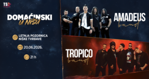 Tropiko bend i Amadeus bend zajedno na Letnjoj pozornici 20. juna Tropiko bend i Amadeus bend