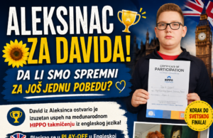 David iz Aleksinca među najboljima na svetu iz engleskog jezika, potrebna pomoć za odlazak na dalje takmičenje u Engleskoj Za Davida