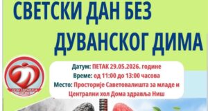 Dom zdravlja Niš obeležava Svetski dan bez duvana edukacijom mladih
