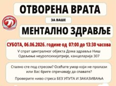 Dan otvorenih vrata za mentalno zdravlje u subotu u Domu zdravlja Niš