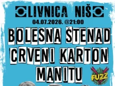 Pank spektakl u Livnici: Crveni karton, Bolesna štenad i Manitu 4. jula u Nišu