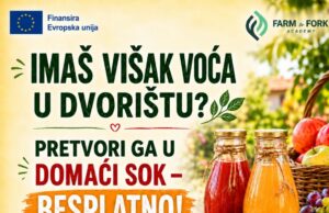 Bašta u boci: Besplatna prerada voća za domaćinstva u Nišu