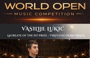 Veliki uspeh virtuoza niške muzičke škole: Vasiliје Lukić laureat World Open Music Competition-a