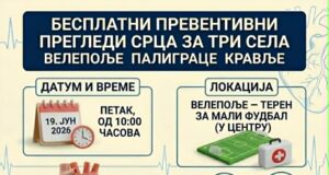 Besplatni preventivni pregledi srca za meštane tri sela Besplatni preventivni pregledi srca
