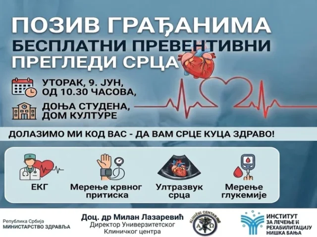 Besplatni preventivni pregledi srca Besplatni preventivni pregledi srca