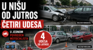 U Nišu od jutros četiri udesa. U jednom povređen motociklista