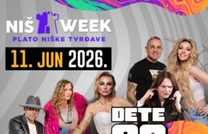 Hitovima 90-ih večeras počinje Niš Week festival. Sutra i prekosutra Vlado Georgiev, Marija Šerifović