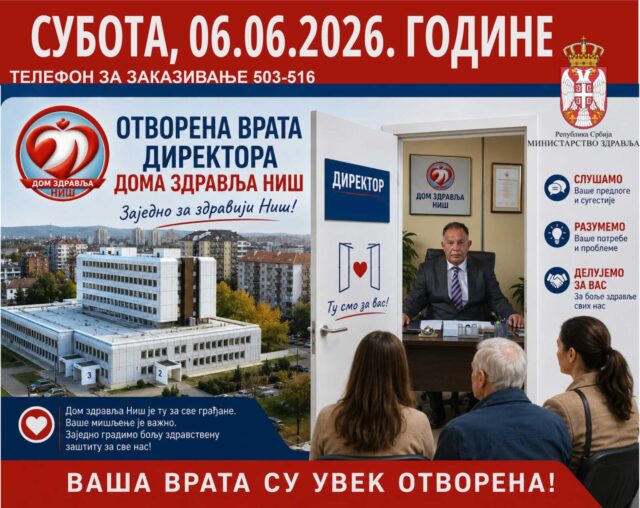 Prijem građana kod direktora Doma zdravlja Niš u subotu