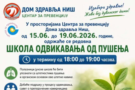 Dom zdravlja Niš organizuje školu odvikavanja od pušenja
