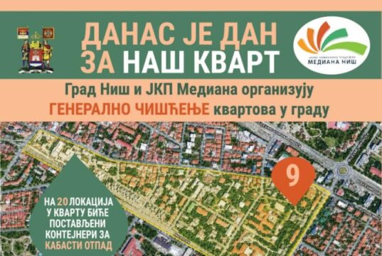 Nova akcija čišćenja Mediane u subotu u kvartu oko Dragiše Cvetkovića