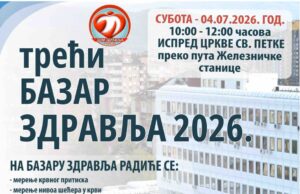 U subotu Bazar zdravlja u parku kod Crkve Svete Petke Bazar zdravlja