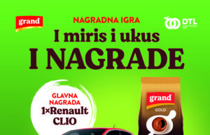 VELIKA NAGRADNA IGRA Grand kafa i DTL marketi poklanjaju Renault Clio i vredne nedeljne nagrade Grand kada i DTL nagradna igra