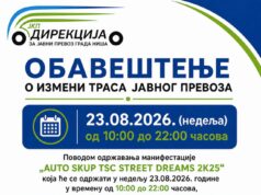 IZMENJENA TRASA AUTOBUSKE LINIJE 5 U NIŠU: Zbog auto-skupa prevoz će biti skraćen