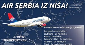 IZ NIŠA DIREKTNO NA MORE I U EVROPU: Čak 17 destinacija, evo gde sve možete da letite ovog leta AIR Serbia iz Niša