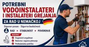 Potrebni vodoinstalateri i instalateri grejanja za rad u Nemačkoj Potrebni vodoinstalateri i instalateri grejanja