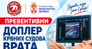 Dopler krvnih sudova vrata u subotu u Domu zdravlja Niš bez zakazivanja