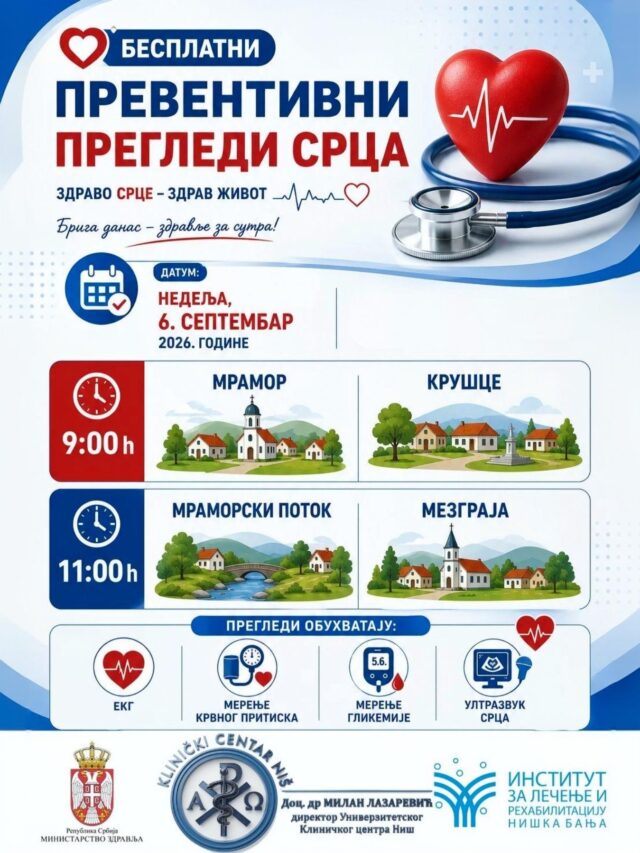 Besplatni preventivni pregledi srca