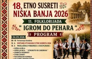 Etno susreti od 4. do 6. septembra u Niškoj Banji
