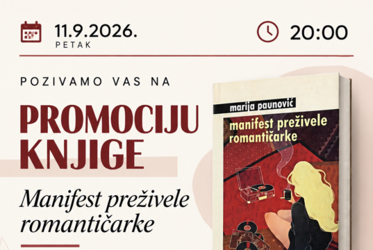 „Manifest preživele romantičarke“ – sutra u Nišu promocija knjige Marije Paunović