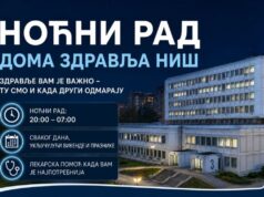 Dom zdravlja Niš: Oko 25 pregleda svake noćne smene, do sada pregledano 5.500 pacijenata