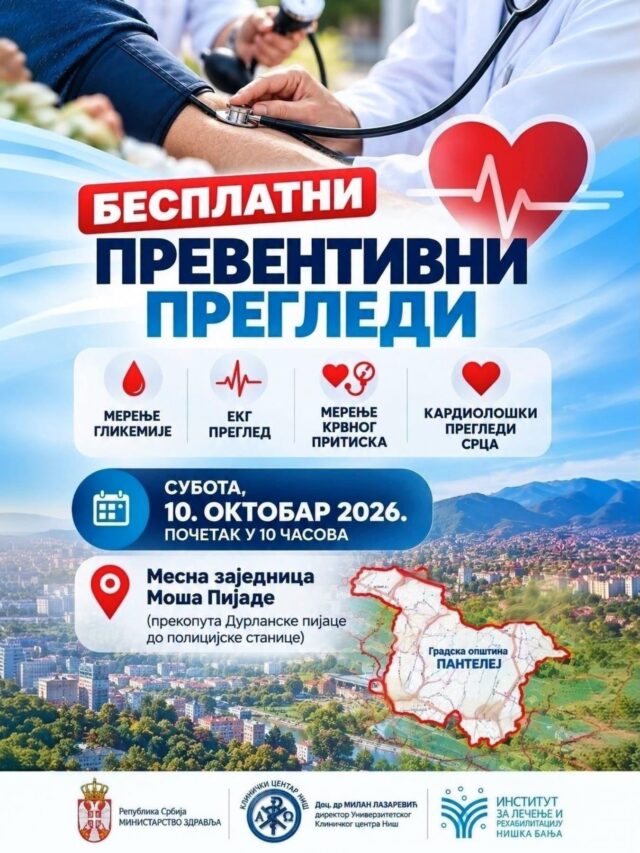Besplatni preventivni pregledi Besplatni preventivni pregledi