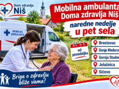 Mobilna ambulanta Doma zdravlja Niš naredne nedelje u pet sela