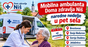 Mobilna ambulanta Doma zdravlja Niš naredne nedelje u pet sela