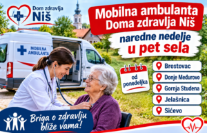 Mobilna ambulanta Doma zdravlja Niš naredne nedelje u pet sela