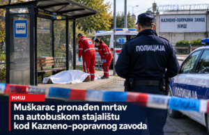 Muškarac pronađen mrtav na autobuskom stajalištu kod Kazneno-popravnog zavoda