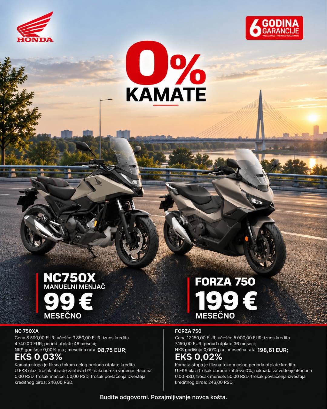 Honda 0% kamate