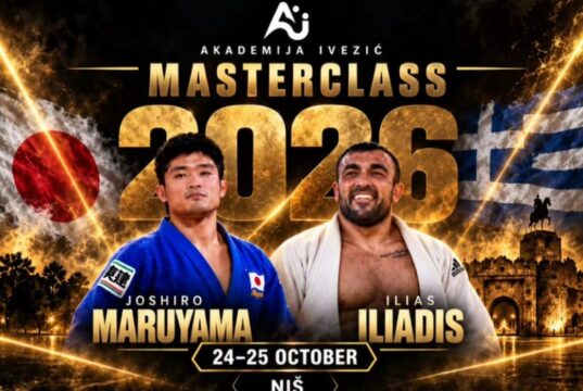 Olimpijski i svetski šampioni u džudou u Nišu prenose znanje mladim sportistima Joshiro Maruyama i Ilias Iliadis