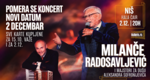 Pomeren koncert Milančeta Radosavljevića u Nišu zbog bolesti, određen novi datum